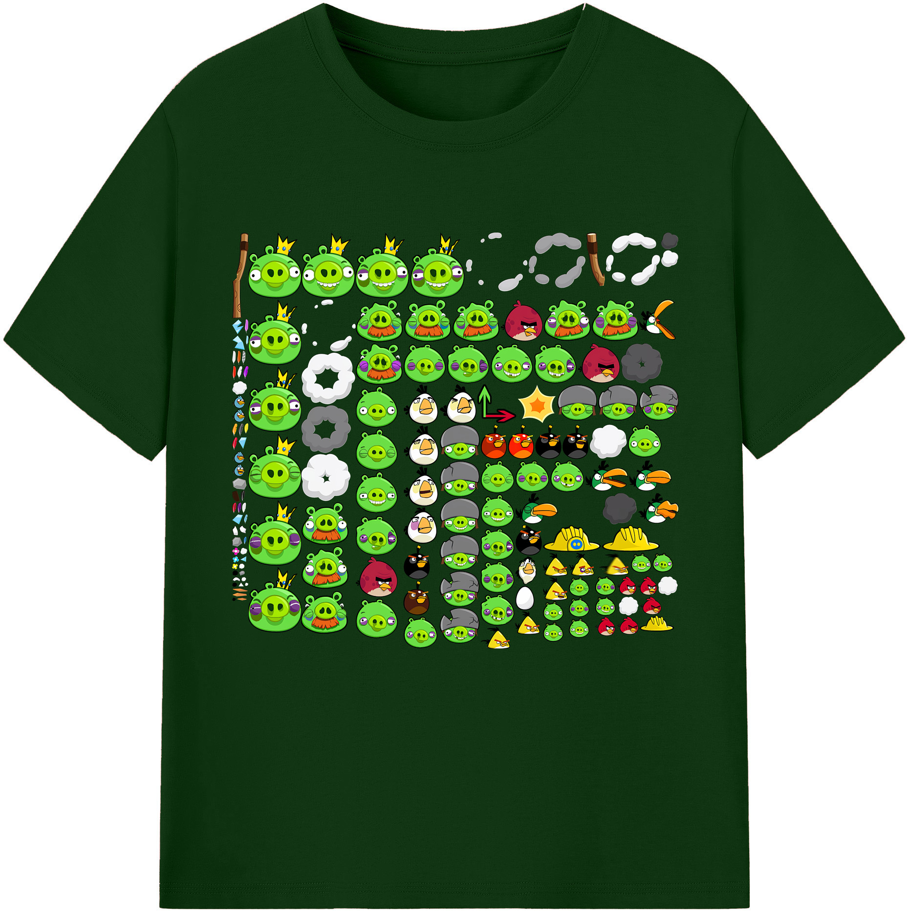 （画像用） Angry Birds アングリーバード 綿100％半袖Tシャツ（フロントプリント）